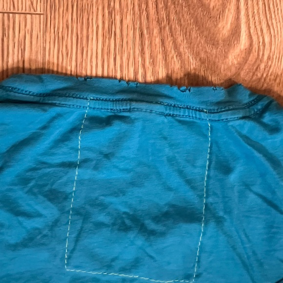 Aviator Nation Tee shirt two tone blue diagonal stitch size Medium - Picture 4 of 11